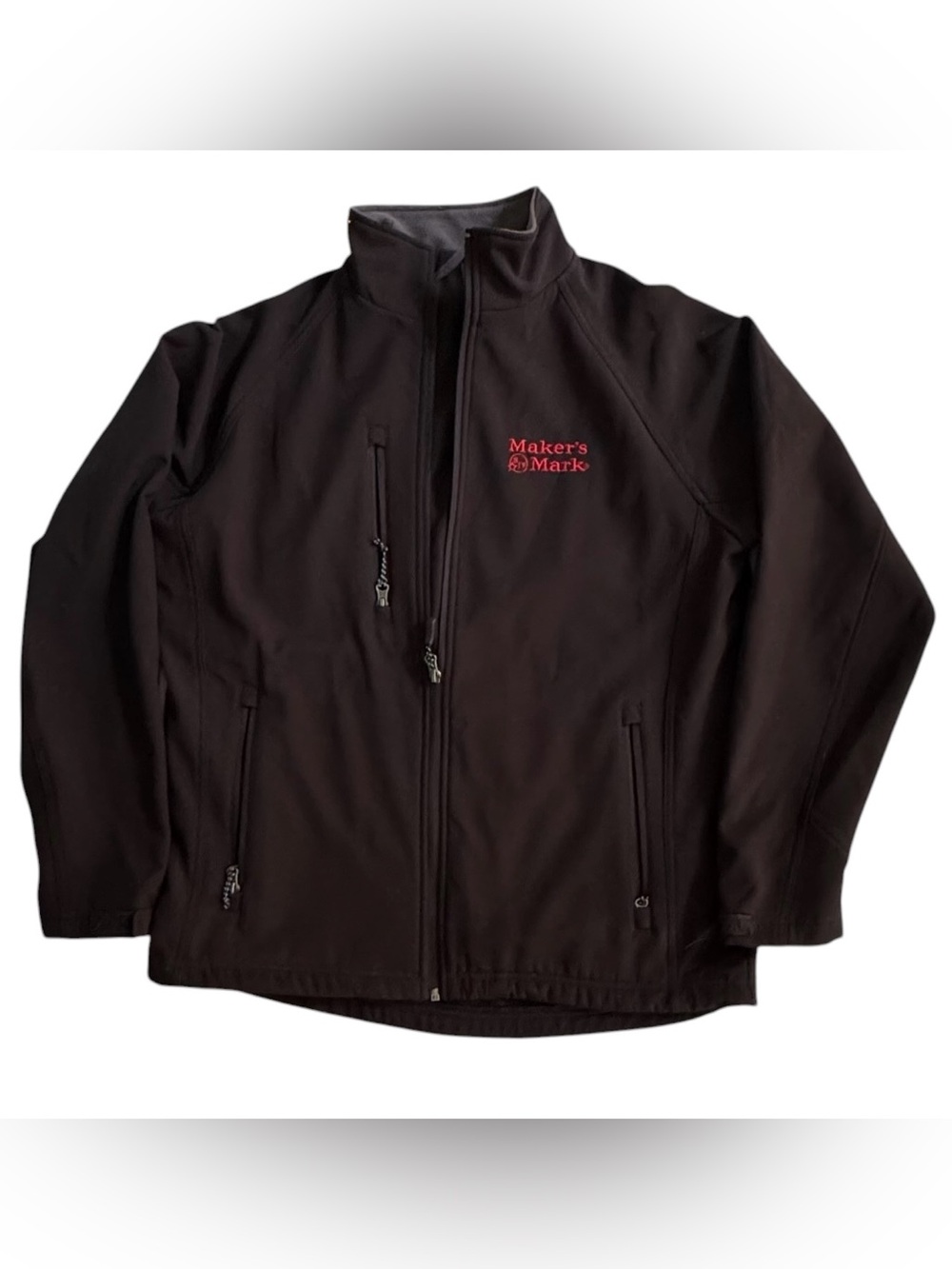 Jim Beam Maker’s Mark Soft Shell Fleece Lined Jacket Men’s Medium Black